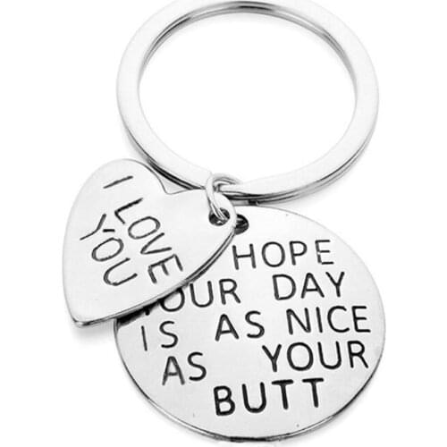 I Hope Your Day is As Nice As Your Butt Keychain Valentines Day Matching Couple