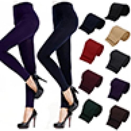 Lady Women Winter Warm Skinny Slim Leggings Stretch Pants Thick Footless Tights Knitted Thick Slim Leggings