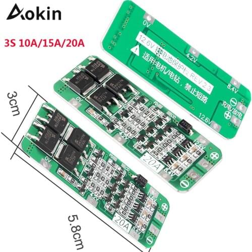 1S 2S 3S 4S 3A 20A 30A Li-ion Lithium Battery 18650 Charger PCB BMS Protection Board For Drill Motor Lipo Cell Module