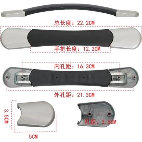 22.2cm Luggage accessories handle zinc alloy metal luggage handle luggage case ABS material handle hardware accessories luggage