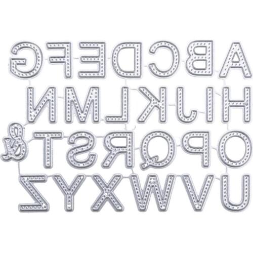 26pcs Mayitr Letters Carbon steel Cutting Dies Stencil for DIY Scrapbooking Photo Album Decorative Embossing Paper Card Craft