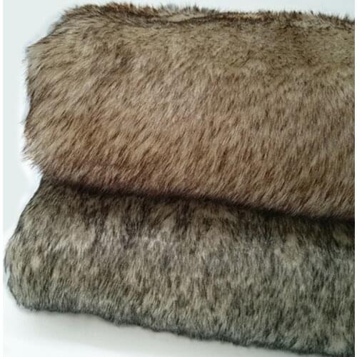 29x21cm Hair Tip Dyed Coffee Imitation Rabbit Fur Artificial Fur Plush Fabric For DIY Quilting Clothing Toy Accessories