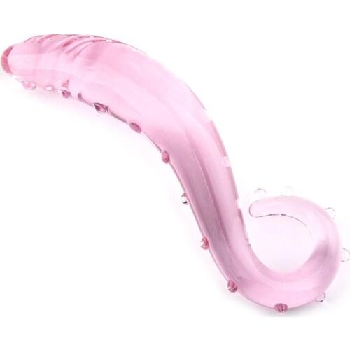 Pink Glass Butt Plug Smooth Crystal Glass Anal Dildo Plug Female Masturbator Sex Products Prostate Massager Sex Toys For Couple