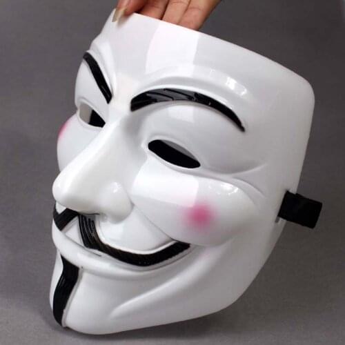 Anonymous Guy Fawkes Fancy Adult Costume Accessory Macka Mascaras The V For Vendetta Party Cosplay Masque Mask