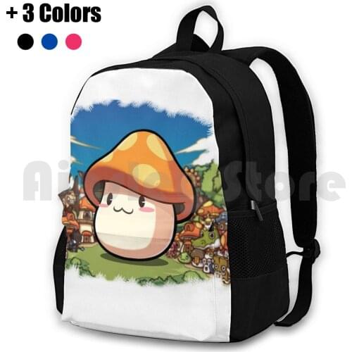 Maplestory Orange Mushroom! Outdoor Hiking Backpack Riding Climbing Sports Bag Maplestory Maplestory2 2 Story Maple Game Games