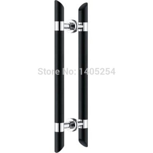 DHL Free shipping Matte black glass door handle