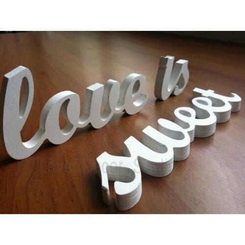 Free ShippingWedding decoration "LOVE IS SWEET" wooden letters,wooden letters wedding sign
