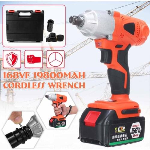 Cordless Electric Impact Wrench 19800mah Battery Brushless Socket Wrench Hand Drill Installation Power Tool For Car/SUV Wheel