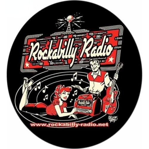 Colored Personalized Rockabilly Radio Music DIY Motorcycle Car Stickers Vinyl Waterproof Fashion Anime Decals Ll13*12cm