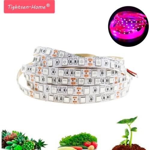 12V LED Grow Light Full Spectrum Grow Light Strip 5M 5050 Chip Red blue LED Phyto Lamp for Plants Flowers Greenhouse Hydroponic
