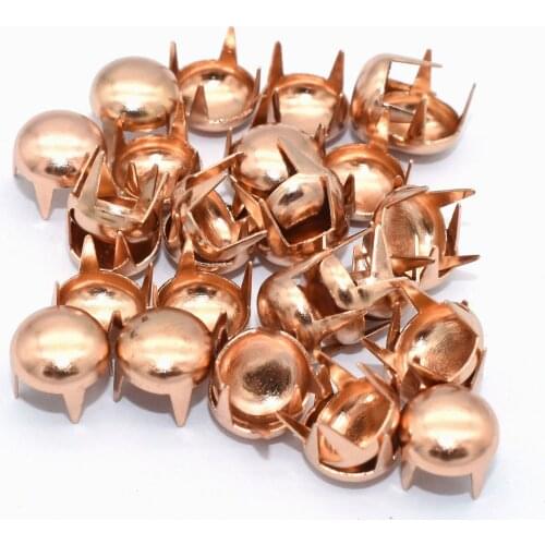 Rose Gold Studs Dome Claw Studs Rivet 7mm Spike Nailhead Iron Studs Making Hardware Purse Craft Bag Leather DIY Accessories