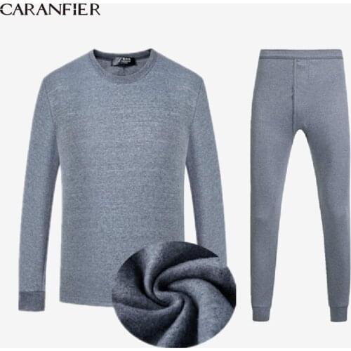 CARANFIER Lycra Cotton Long Johns Men or Women Round Neck Thermal Underwear Breathable Winter Clothes Male Seamless Warm L-XXXL
