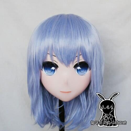 KM5181)Top Quality Handmade Female Resin Cosplay Japanese Role Play Kigurumi Mask Crossdresser Doll Transgender Mask