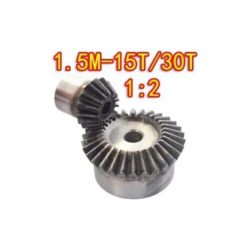 For sale 2015 1:2 ratio /1.5M-15T/30T 90 Degree precision gear drive bevel gear(1.5M-15 teeth with 30 teeth)--2pcs/set
