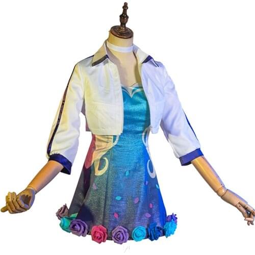 LOL KDA Seraphine Cosplay Costumes Singer Skin Coat Dress Accessories Full Set Game Role Play Costume Halloween Carnival Party