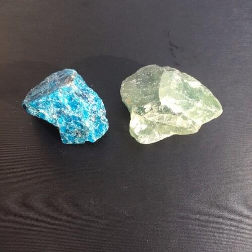 2pcs beautiful rough natural blue apatite&green fluorite raw gemstone reiki healing crystals chakra energy stone for meditation