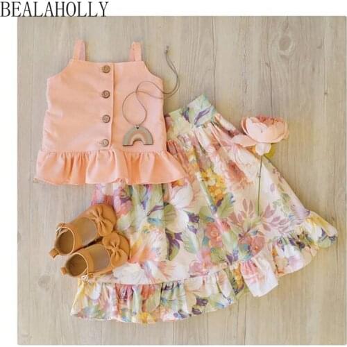 Bealaholly Summer Girls Set European and American Style Girls and Children Shorts and Loose Skirt Kids Clothes for 1-6y