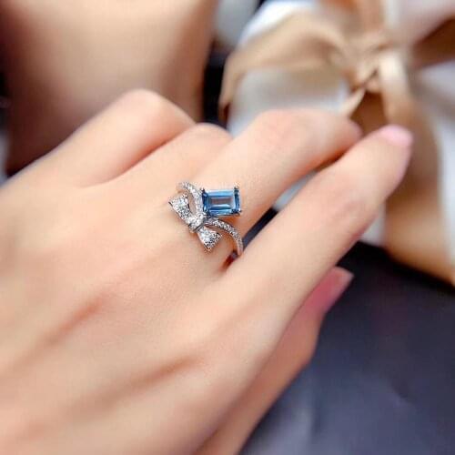 Anniversary Best Gift Natural And Real Topaz Ring Wedding Engagement Topaz Ring Fine Jewelry Wholesale 925 sliver Ring