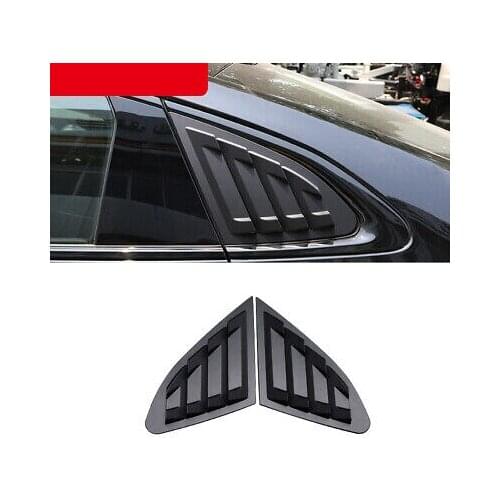 Matte Black Rear Window Shutter Cover Trim 2pcs for Chevrolet Malibu 2016-2019