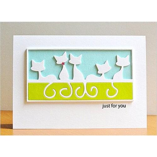 Cats Back View Metal Cutting Dies For Scrapbooking Embossing Decorative Crafts Supplies DIY Paper Cards Making New 2018 Diecut