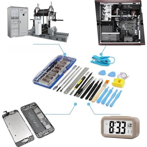 DIYWORK Repair Opening Hand Tools Kit Hand Tool Set Precision Screwdriver Set 78 in 1 Knife Tweezers Crowbar Ruler For Phone PC