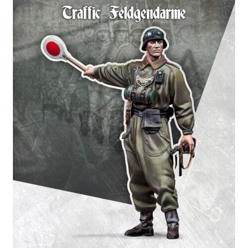 1/35 Scale German Craffic feldgendarmerie World War II Miniatures Unpainted Resin Model Kit Figure Free Shipping
