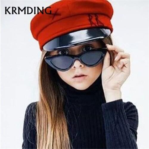 New fashion kids sunglasses boys and girls children cute triangle cat eyes sunglasses UV400 glasses shade baby Oculos de sol