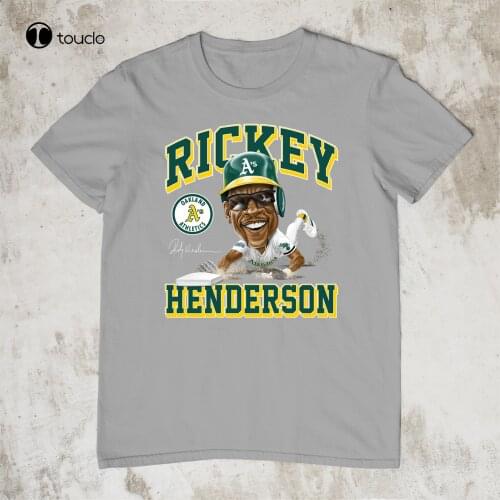 New Rickey Henderson Caricature Cotton Sport Grey Unisex S-2345Xl T-Shirt Cotten Tee Shirt