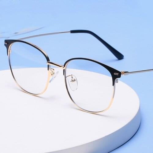 Blue-ray-proof glasses, vintage metal frames, Unisex, computer goggles