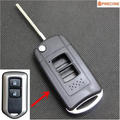 PINECONE Key Case for TOYOTA CAMRY HIGHLANDER YARIS L VIOS Car Key 2 Buttons Uncut TYO43 Blade Modified Remote Key Shell Fob