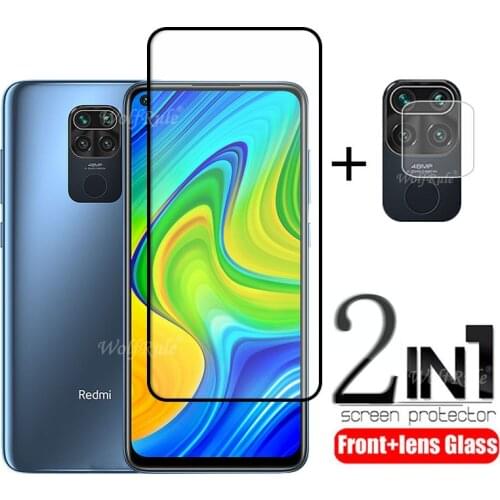 Full Cover Glass For Xiaomi Redmi Note 9 Glass For Redmi Note 9 Flim HD Screen Protector For Redmi Note 9 Lens Glass 6.53"