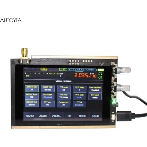 50KHz-200MHz Malachite SDR Shortwave Radio Malahit DSP 3.5 Inch Press Sn DSP SDR HAM Receiver Radio Noise Rreduction Software