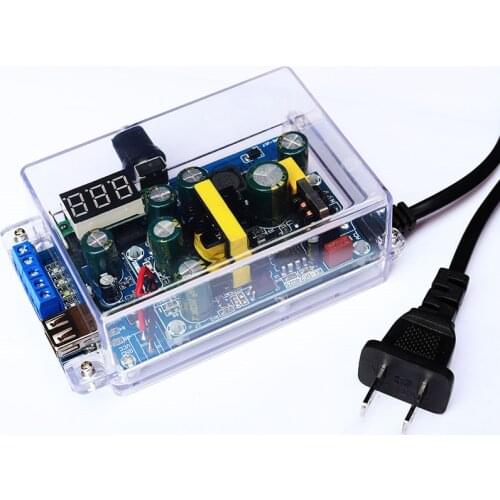 Adjustable DC stabilized power supply for DIY production kit power supply electronic experiment with shell 24V12V1A