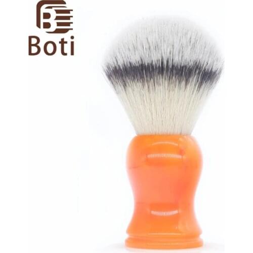 Boti Beard Brush-Orange Candy Handle With 3 Color Synthetic Hair Imitate Badger Hair Essential Daily Mens Shaving Brush Kits