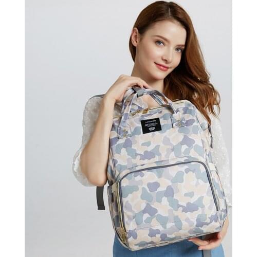 Mummy Maternity Nappy Diaper Bag Large Capacity Baby Care Wet Bag Mother Bags Camouflage Nappy Changing Backpack