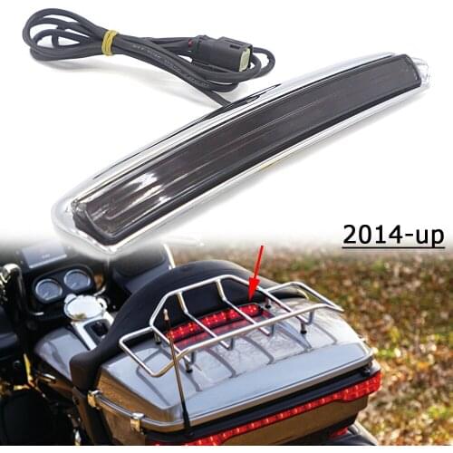 LED Motorcycle Chrome Plated Tour-Pak Cover Light For Harley Electra Glide Low CVO Road Glide Ultra Limited Low Tri Glide 2014