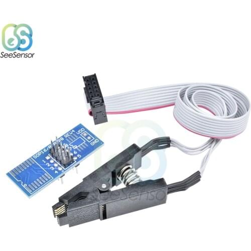 SOIC8 SOP8 Test Clip For EEPROM 93CXX / 25CXX / 24CXX in-circuit Programming