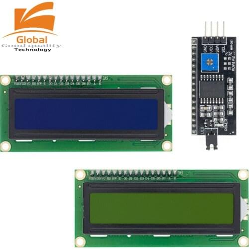 LCD1602 LCD Module Blue Yellow Green Screen 16x2 Character Original Display PCF8574T PCF8574 IIC I2C Interface 5V for arduino