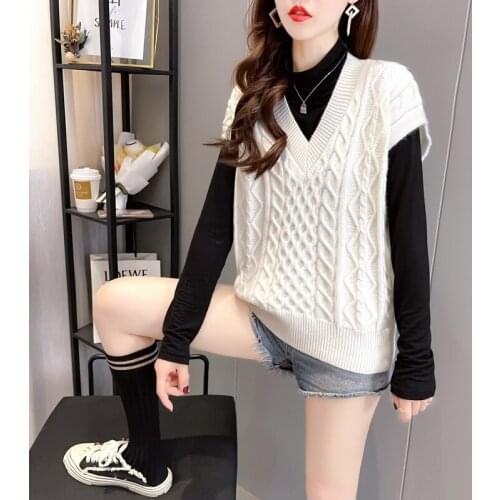 19921 (3 on 3 ranked no. 3) make ma3 jia3 diamond v-neck twist pure color vest vest 32