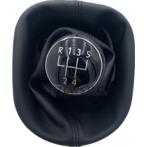 5 Speed Gear Shift Knob Lever Stick PEN Gaiter Boot Cover Black For Volkswagen VW Caddy 2 II MK2 Touran 2004-2009