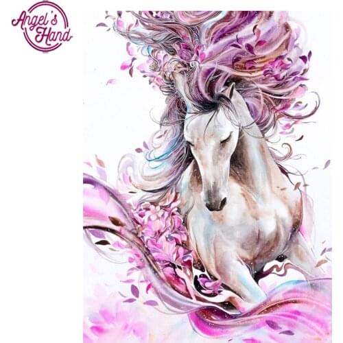 5D DIY diamond embroidery colorful racing horse diamond painting Cross Stitch full square Rhinestone mosaic decoration
