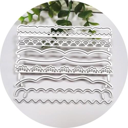 9Pcs Lace Line Metal Cutting Dies for Craft Dies Stencil Templates Scrapbooking Embossing Knife Blade Punch Card Dies Cut New