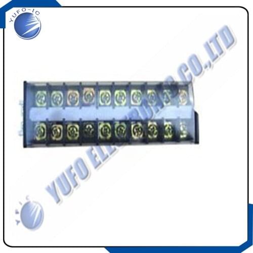 Free Shipping One Lot 1Pcs 660V 60A Guide Rail Type Wire Terminal Blocks 10 Positions TD-6010 AK