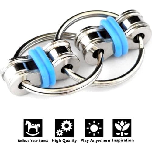Decompression Chain Fidget Hand Spinner Finger Toys Metal Vent Toy Bike Chain Keychain Key Ring Fidget Boring Antistress Gifts