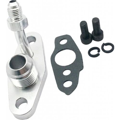 Turbo Oil Feed & Drain Flange Fit For TOYOTA CT20 CT26 4AN 10AN M8X1.25mm