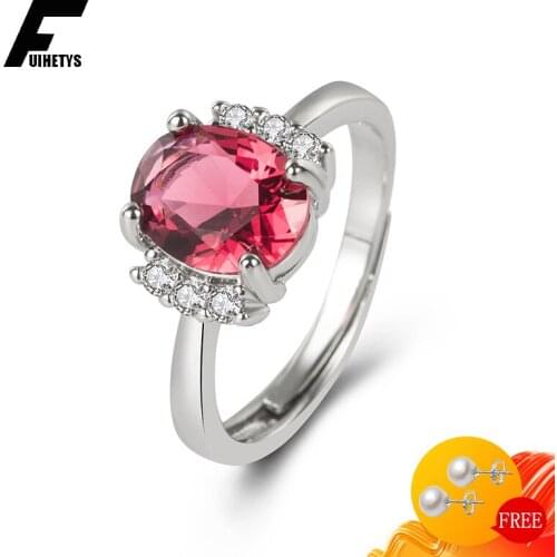BaliJelry Fashion 925 Silver Ring Jewelry Oval Emerald Gemstone Open Rings for Women Wedding Engagement Accessories Wholesale