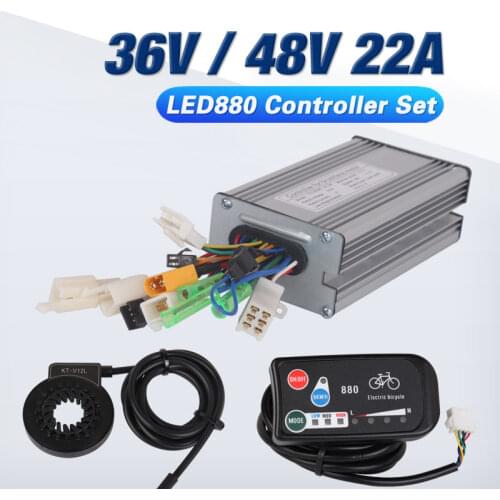 36V 48V 500W Controller LED880 Display Meter PAS Set E-Bike Conversion Kit Dual Mode Hall Sensor and Sensorless