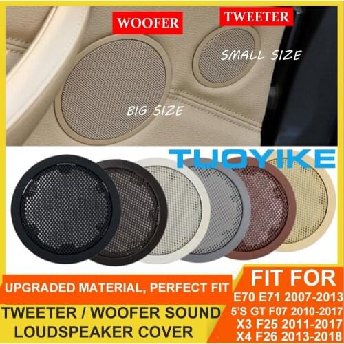 LHD RHD Interior Front Rear Door Woofer Horn Sound Loudspeaker Cover Replacement For BMW X5 X6 X3 X4 5GT E70 E71 E72 F25 F26 F07