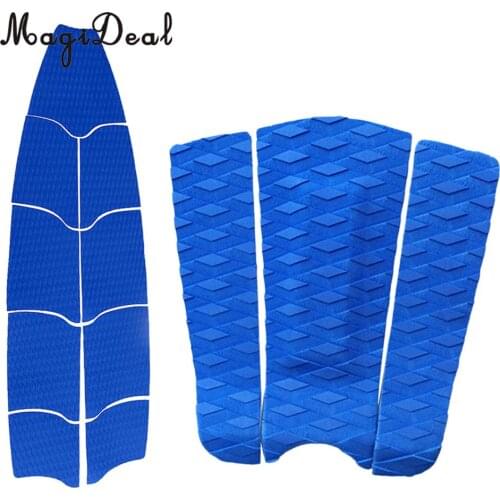 MagiDeal 12Pcs/Set Adhesive EVA Surfing Full Deck Traction Pad & Tail Pad for Surfboard Skimboard Kiteboard Stand Up Paddleboard