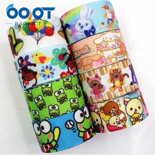 OOOT BAORJCT 176162 25mm 10yard Cartoon Ribbons Thermal transfer Printed grosgrain Wedding Accessories DIY handmade material